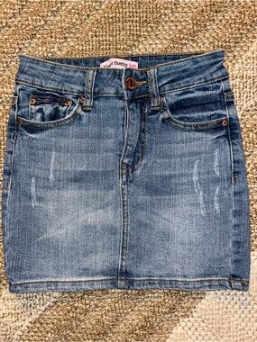 Almost Famous Light Blue Denim Mini Skirt